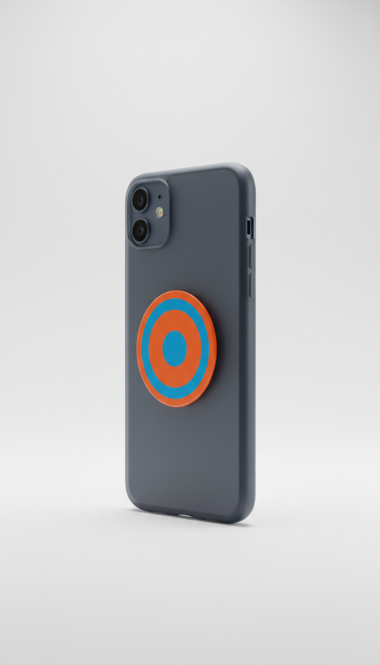 Ghost Grey phone case with pop accent