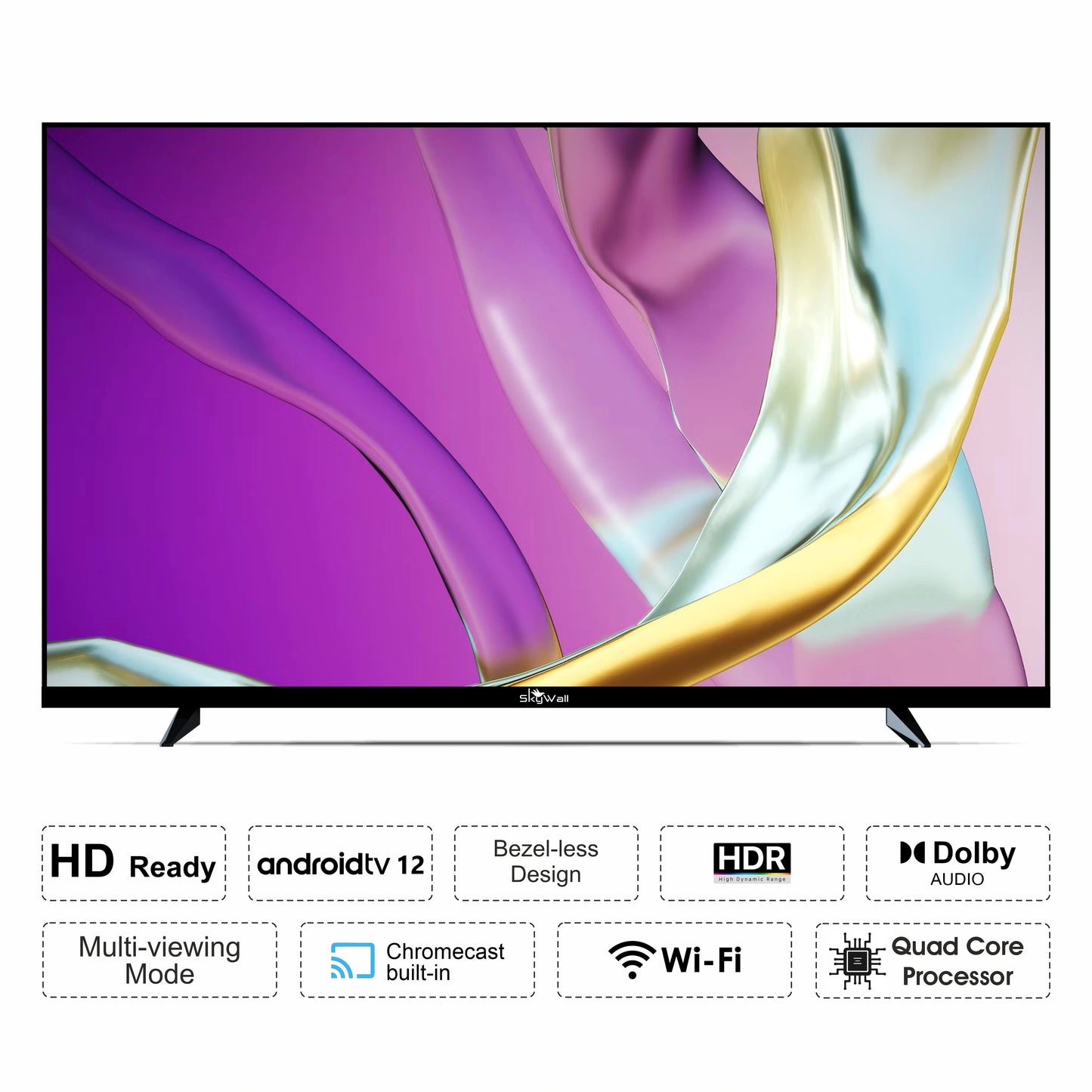 SkyWall 80 cm (32 inches) Full HD Smart Android LED TV 32SWRR Pro (Frameless Edition) (Dolby Audio)