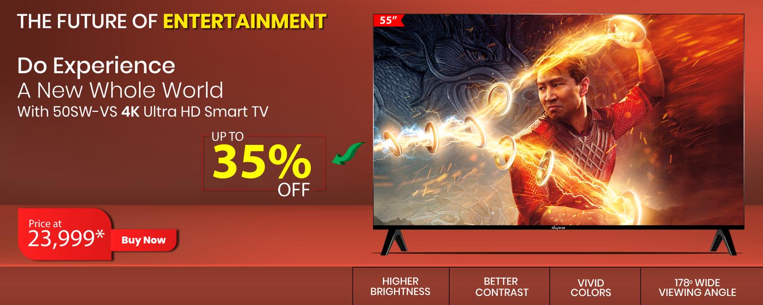 SkyWall 127 cm (50 inches) 4K Ultra HD Smart Android LED TV 50SW-4K With (Frameless Edition)