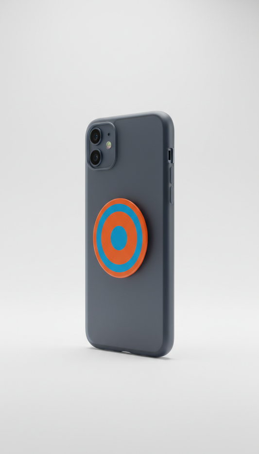 Ghost Grey phone case with pop accent