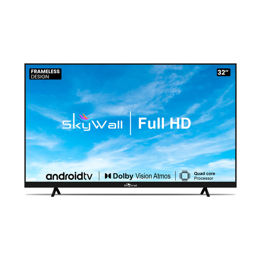 SkyWall™ TV Full HD TV SkyWall 80 cm (32 inches) Full HD Smart Android LED TV 32SWRR Pro (Frameless Edition) (Dolby Audio)