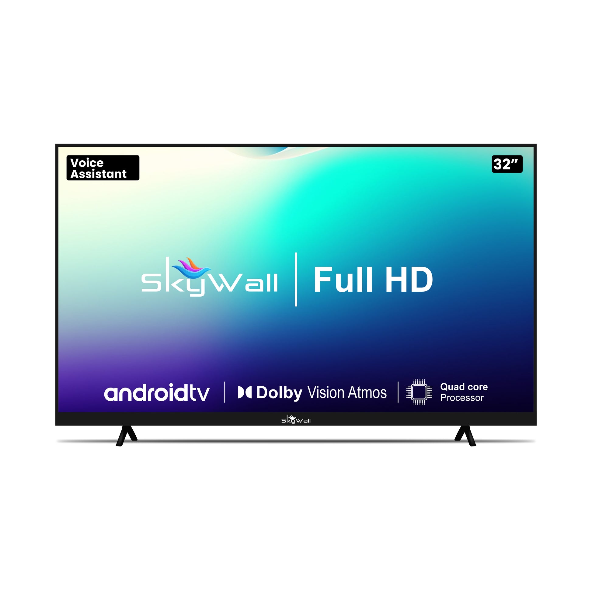 SkyWall™ TV Full HD TV SkyWall 80 cm (32 inches) Full HD Smart LED TV 32SW-Voice (Frameless Edition) | With Voice Assistant
