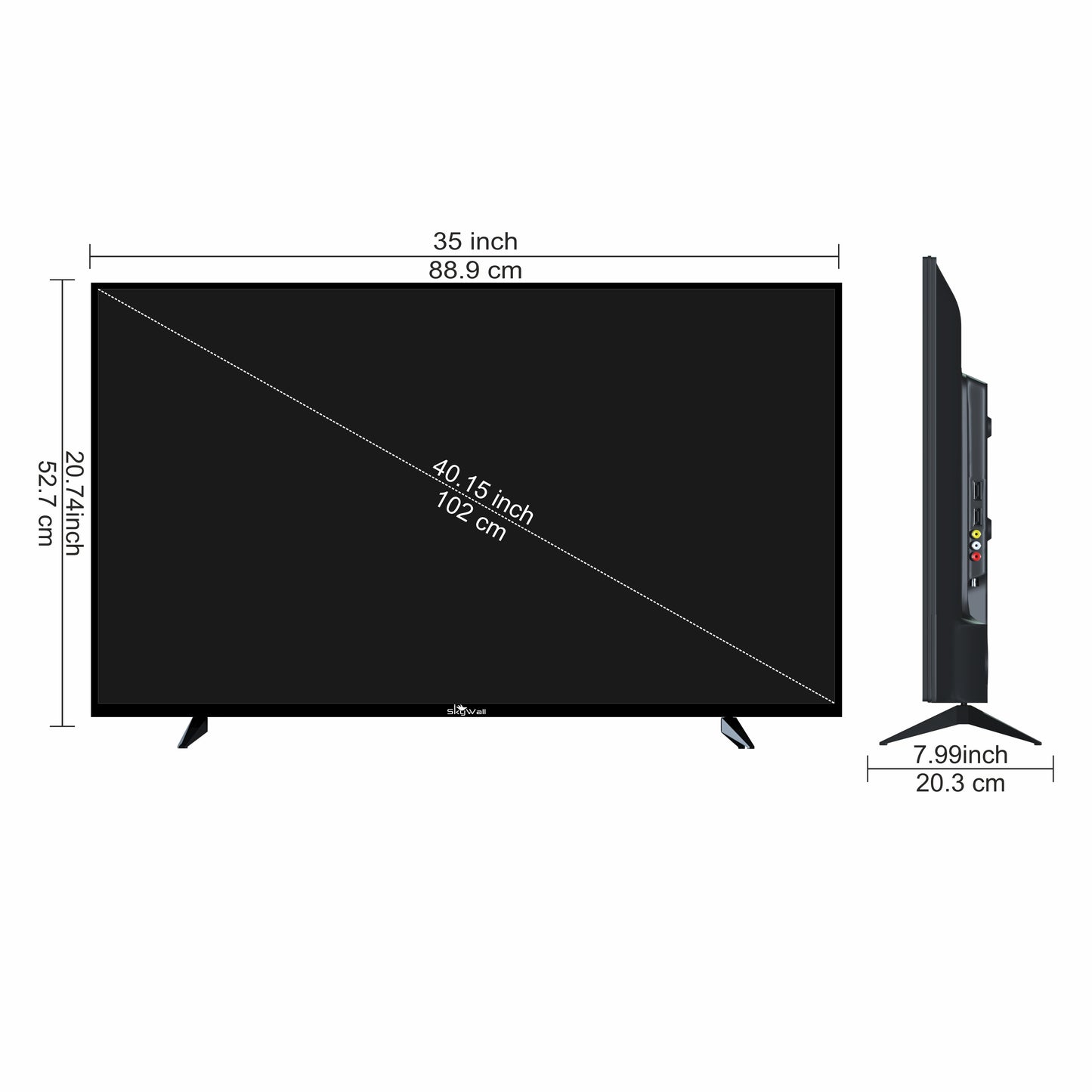 SkyWall 102 cm (40 inches) Full HD Smart LED TV 40SWRR With Black (Frameless Edition) (Dolby Audio)