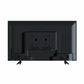 Back view of a black flat-screen TV on a white background