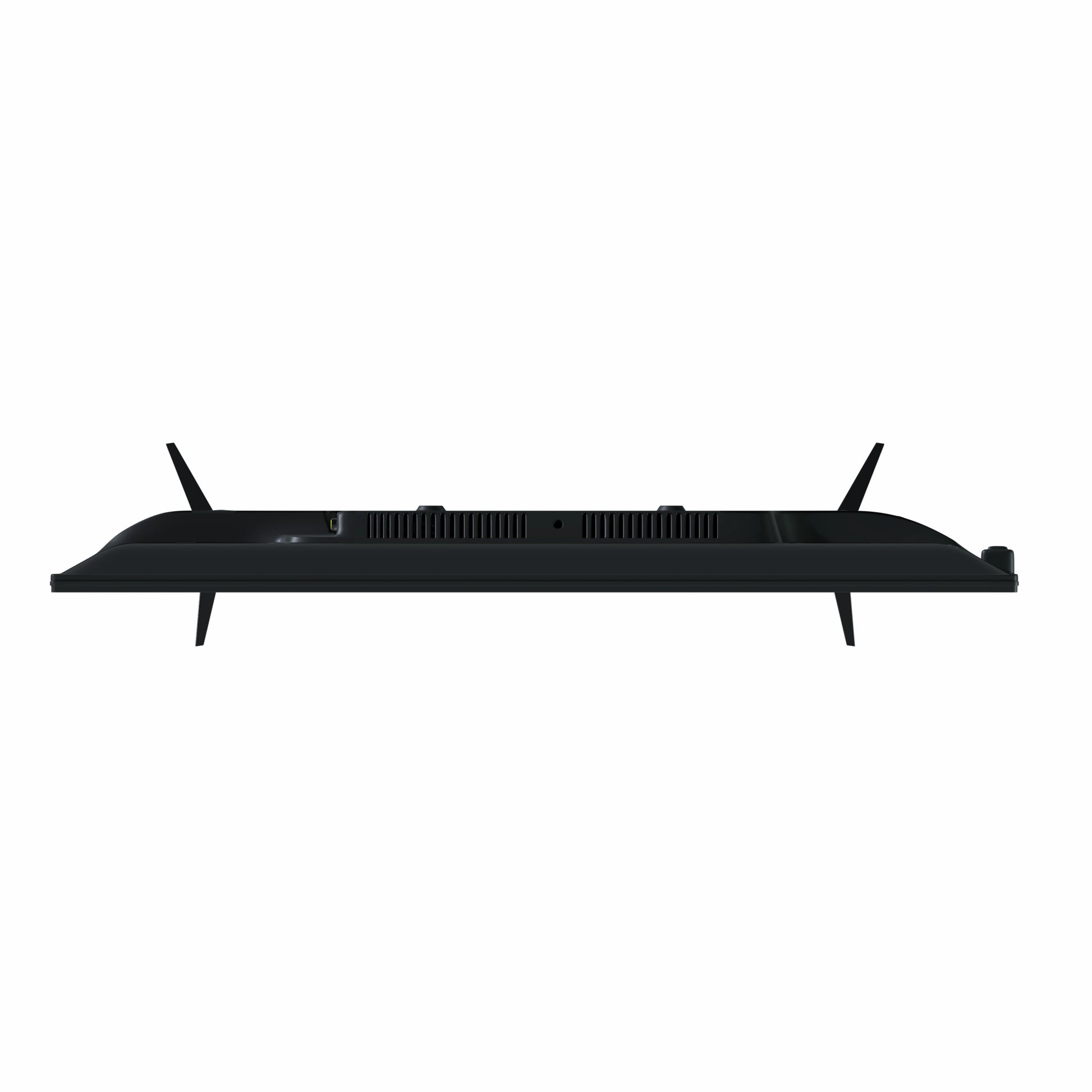 Black electronic device on a white background