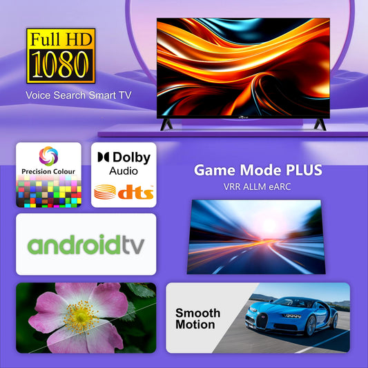 SkyWall 108 cm (43 inches) Full HD Smart LED TV 43SW-Voice (Frameless Edition) | With Voice Assistant