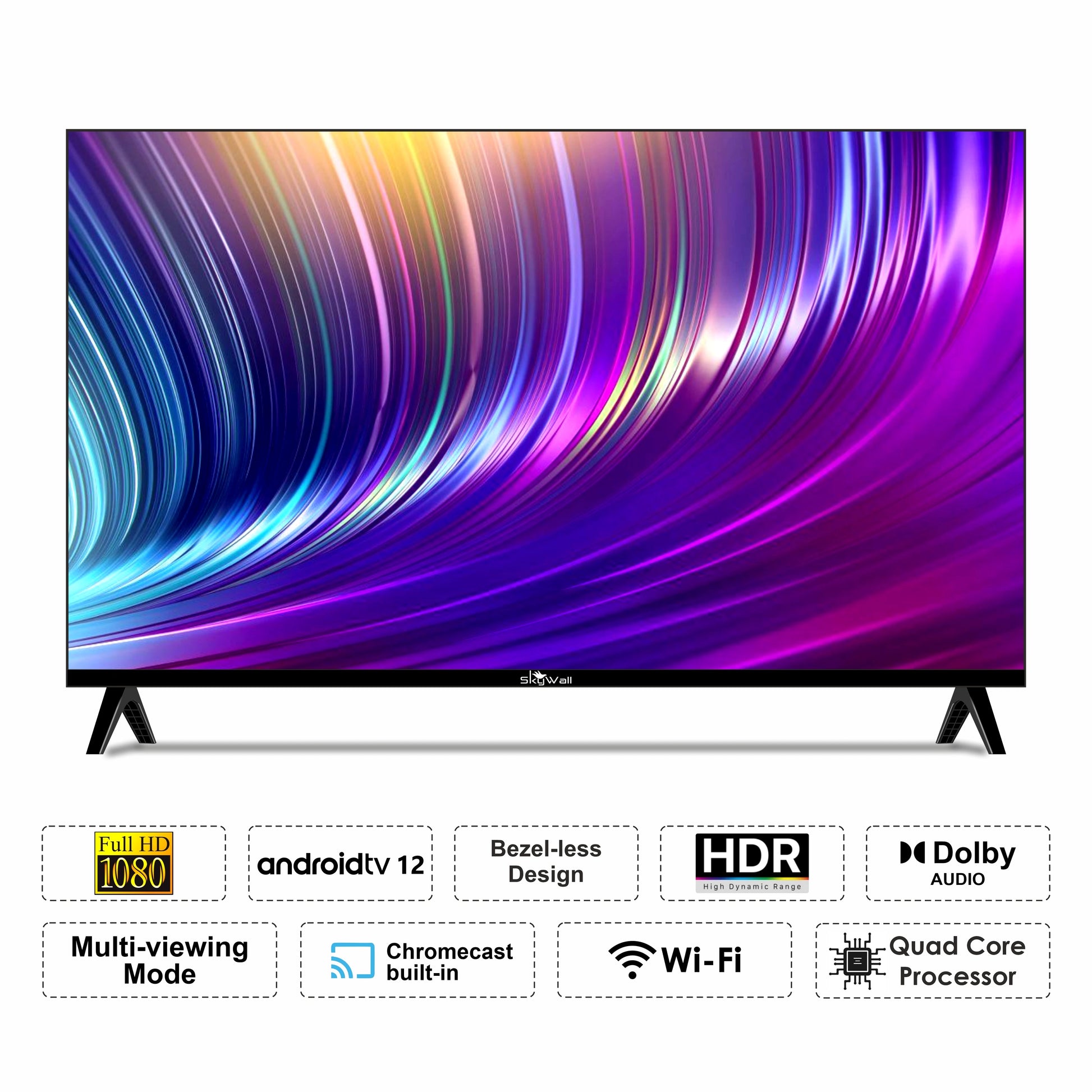SkyWall 108 cm (43 inches) Full HD Smart LED TV 43SW-Voice (Frameless Edition) | With Voice Assistant