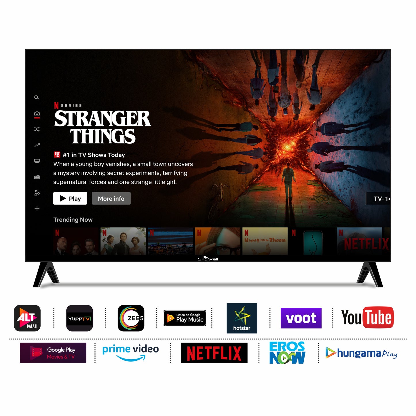 SkyWall 108 cm (43 inches) Full HD Smart LED TV 43SW-Voice (Frameless Edition) | With Voice Assistant