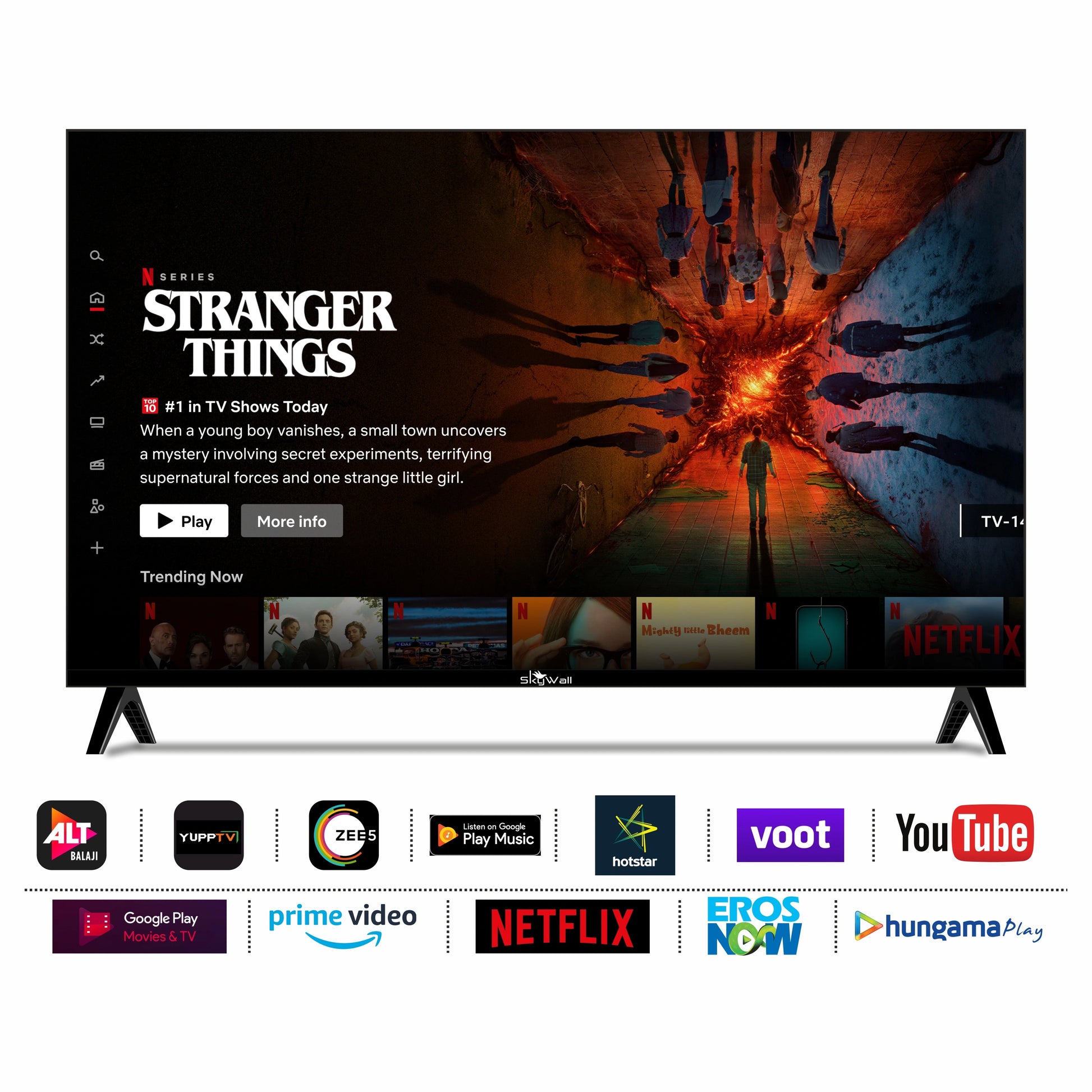 SkyWall 108 cm (43 inches) Full HD Smart LED TV 43SW-Voice (Frameless Edition) | With Voice Assistant