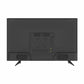 Black flat-screen TV on a white background