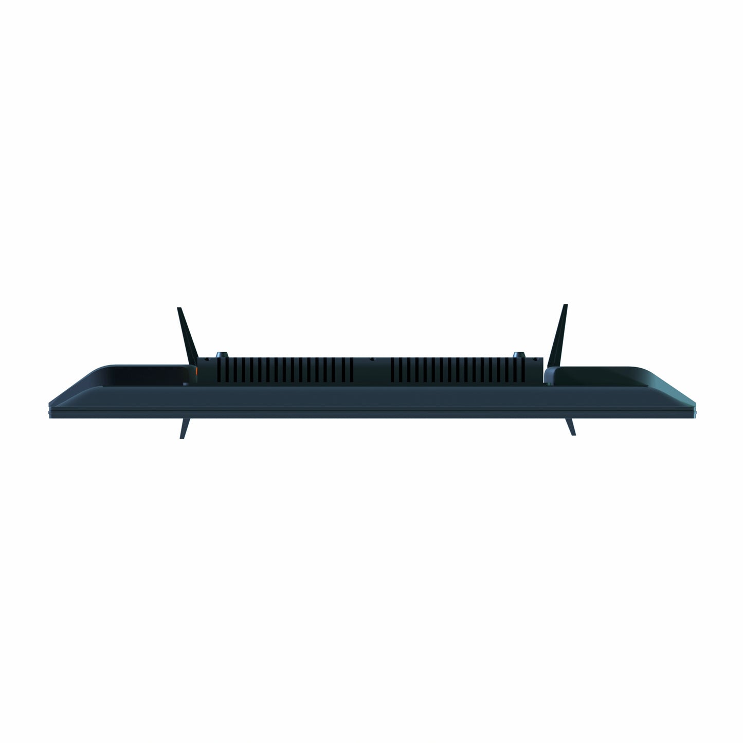 Black electronic device with antennas on a white background
