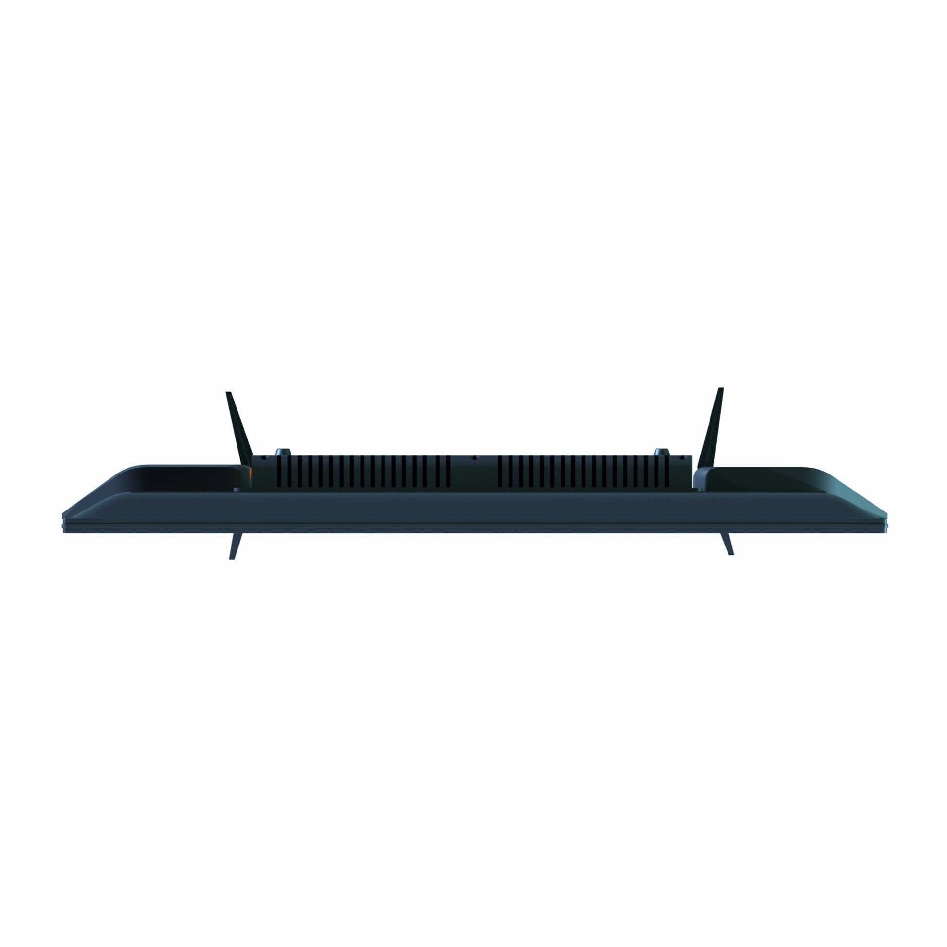 Black electronic device with antennas on a white background