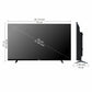 Black TV with dimensions labeled on a white background