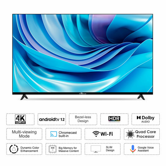 SkyWall 127 cm (50 inches) 4K Ultra HD Smart Android LED TV 50SW-4K With (Frameless Edition)