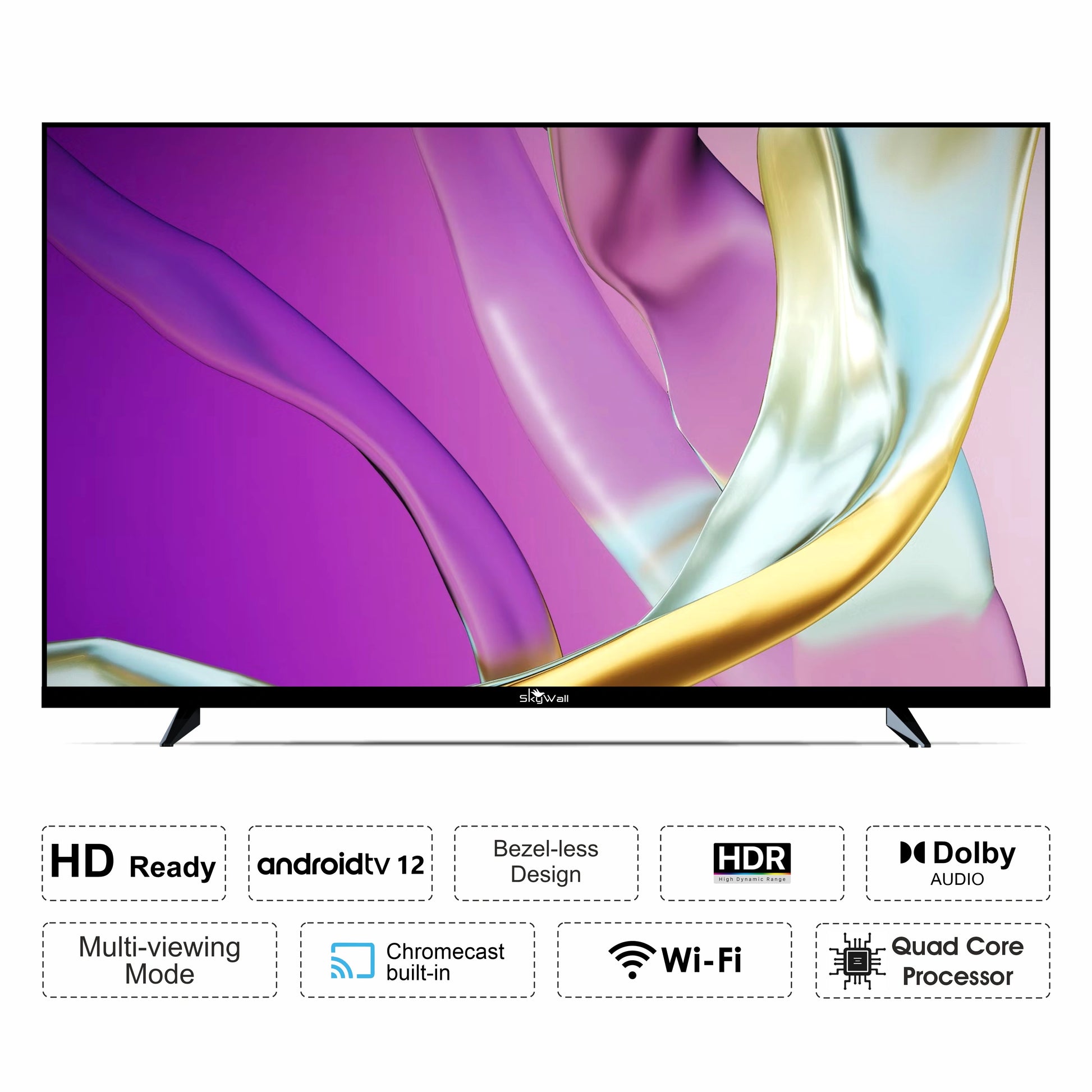 SkyWall 80 cm (32 inches) Full HD Smart Android LED TV 32SWRR Pro (Frameless Edition) (Dolby Audio)