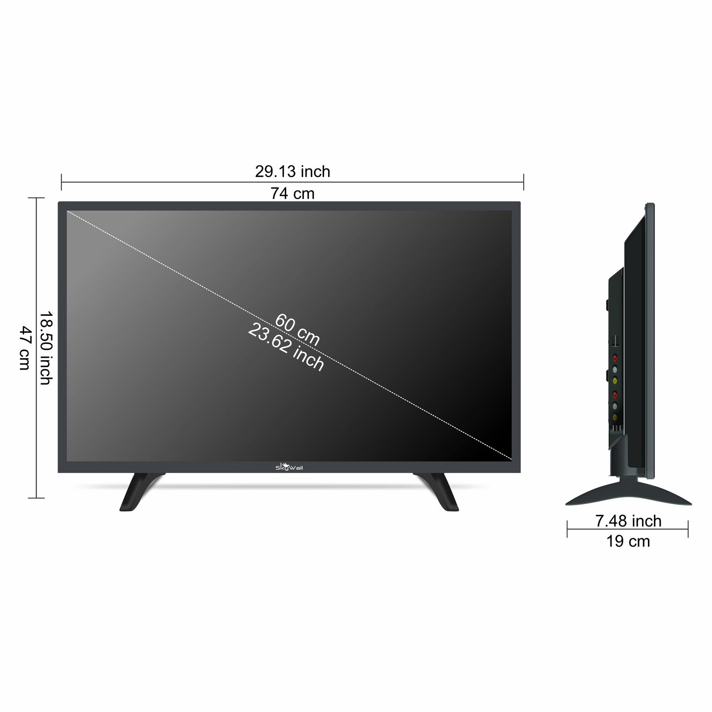 SkyWall 60.96 cm (24 inch) HD Ready LED TV 24SWATV With A+ Grade Panel (slim bezels)