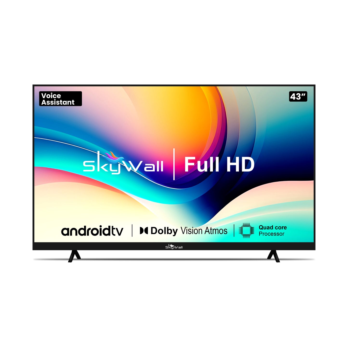 SkyWall™ TV Full HD TV SkyWall 108 cm (43 inches) Full HD Smart LED TV 43SW-Voice (Frameless Edition)  With Voice Assistant