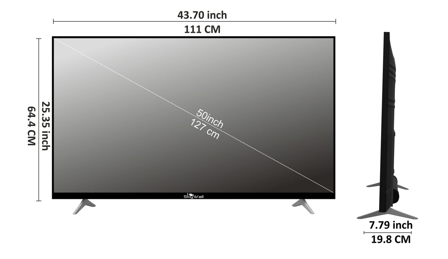 SkyWall™ TV 4K Ultra HD TV SkyWall 127 cm (50 inches) 4K Ultra HD Smart Android LED TV 50SW-4K With (Frameless Edition)