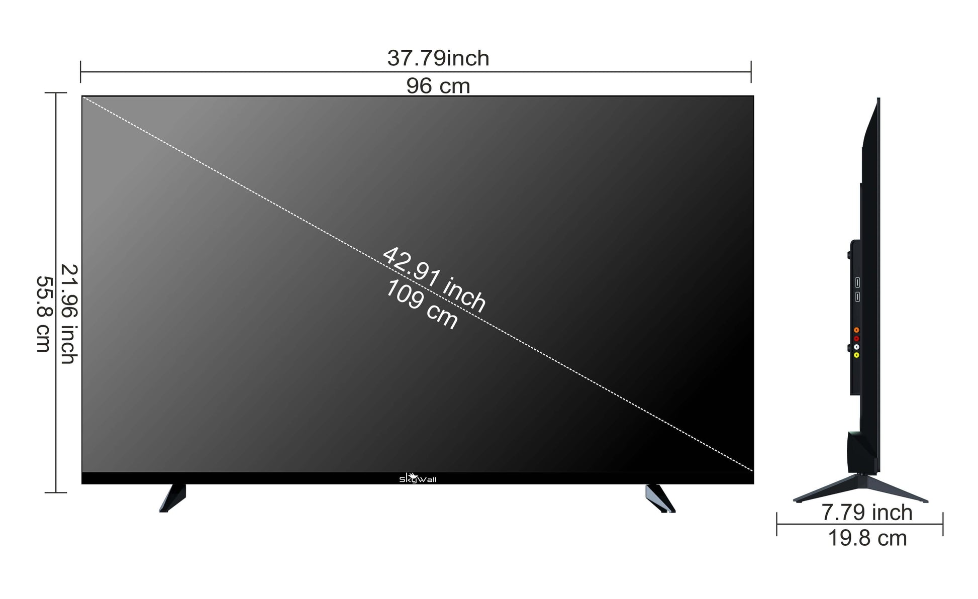 SkyWall™ TV Full HD TV SkyWall 108 cm (43 inches) Full HD Smart LED TV 43SW-Voice (Frameless Edition) | With Voice Assistant