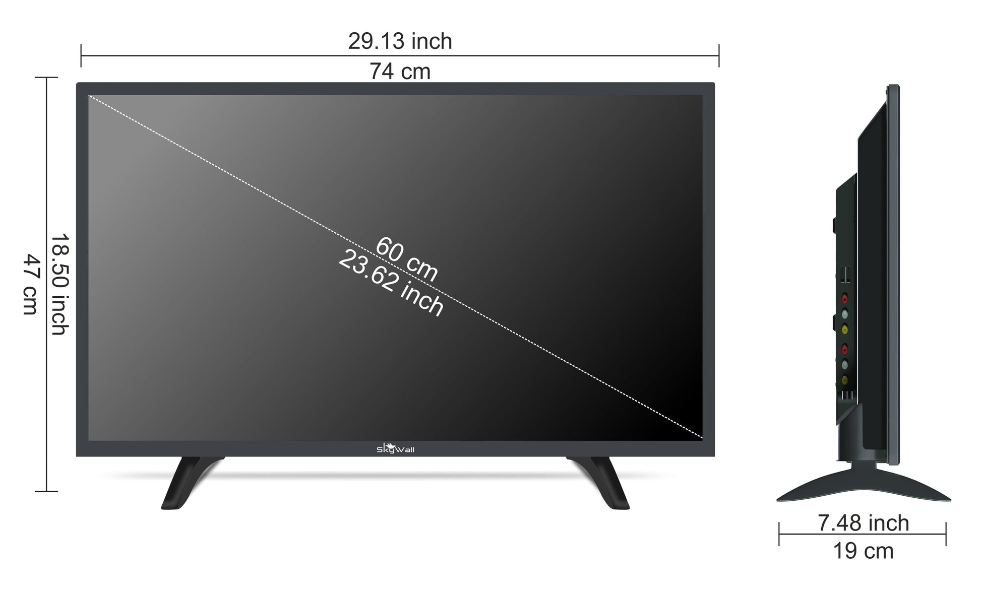 MoonAir 60 cm (24 inches) Full HD LED TV, Ultra Slim, A+ Grade Panel, ULTRASLIM 24N (Black) (2023 Model)