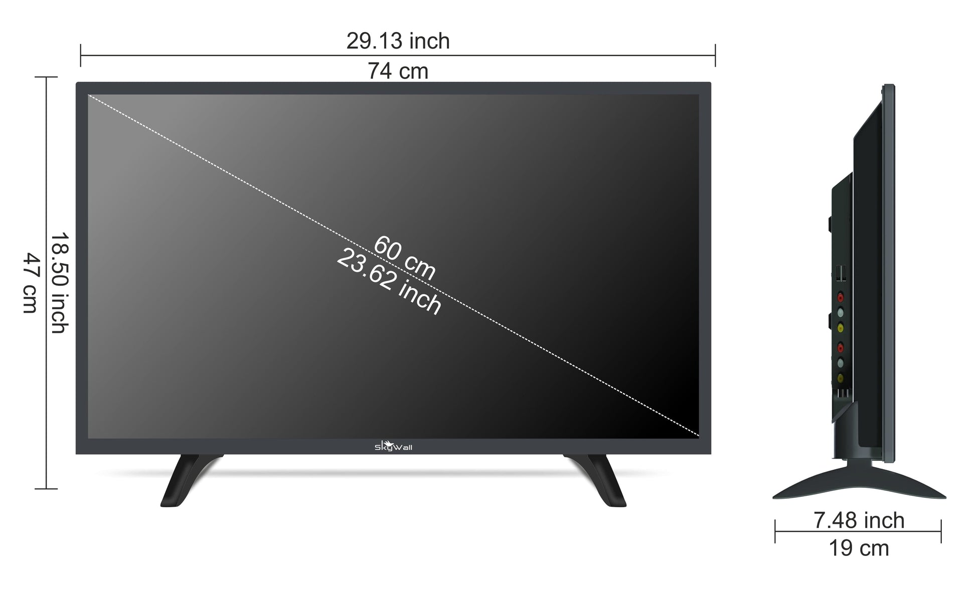 SkyWall™ TV HD Ready TV SkyWall 60.96 cm (24 inch) HD Ready LED TV 24SWATV With A+ Grade Panel (slim bezels)